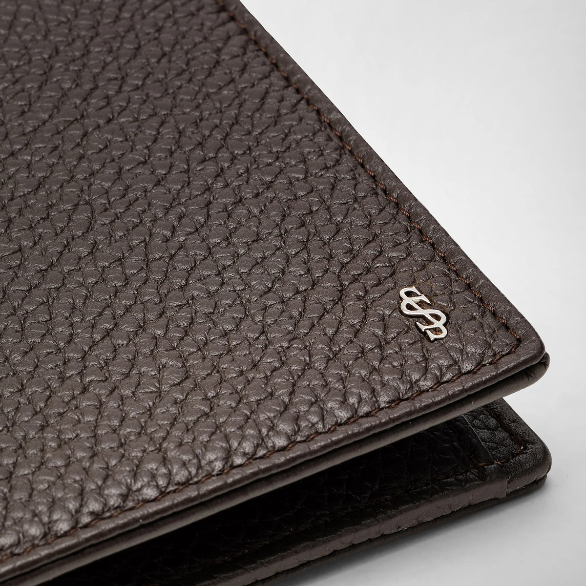 Serapian Billfold 4cc and coin purse Cachemire Espresso