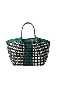 Serapian Mini Secret Mosaico /Elaphe Black/Off white/Emerald