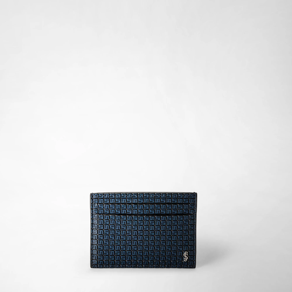 Serapian Pocket card case 4cc Stepan Sust Ocean Blue/Black