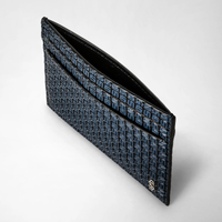 Serapian Pocket card case 4cc Stepan Sust Ocean Blue/Black