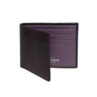 Ettinger Sterling Billfold Wallet W. 6 C/C Black/Purple