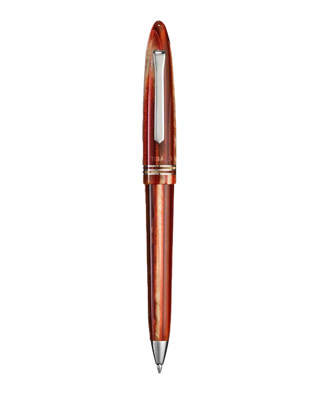 Tibaldi Seashell Mist Resin Ballpoint Pen With Palladium Trim