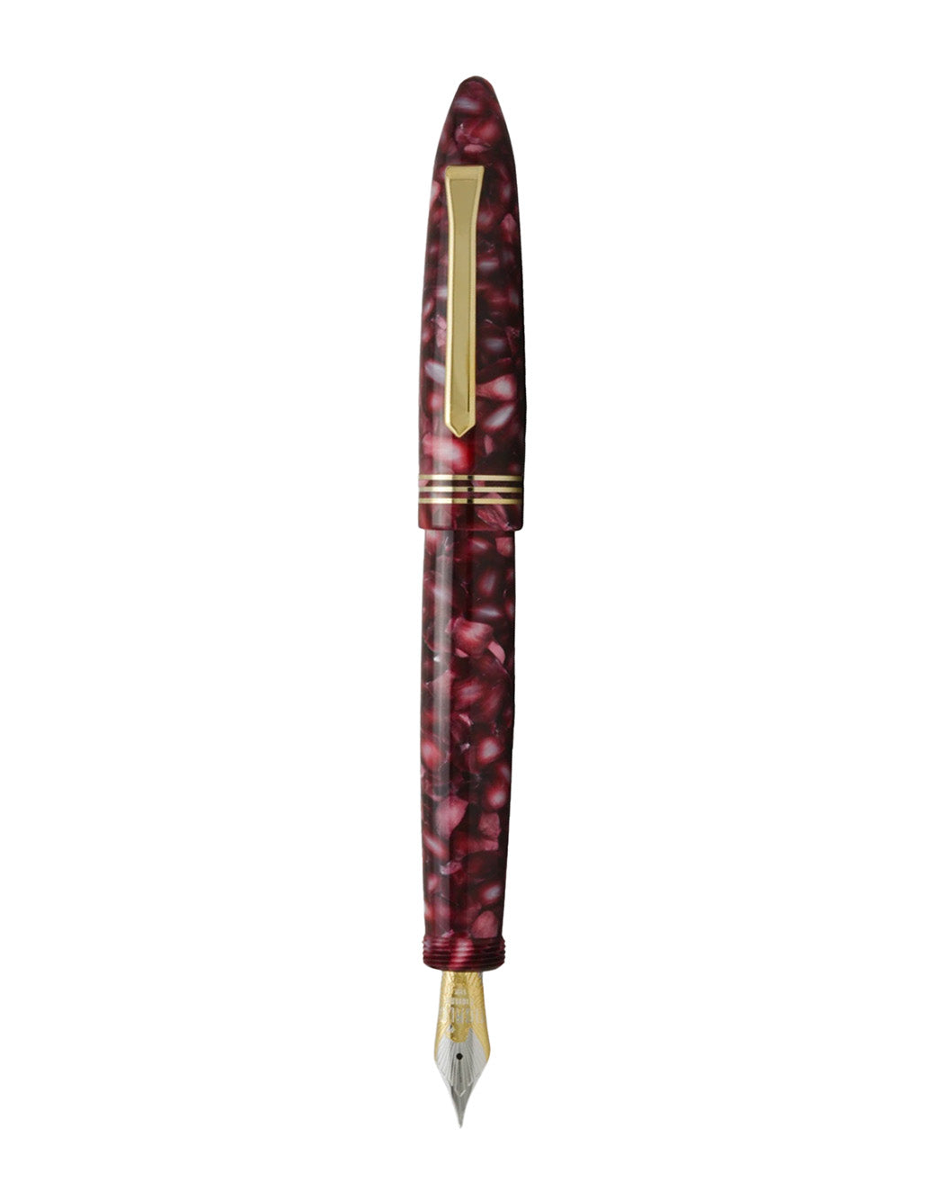 Tibaldi Pomegranate Red Fountain Pen 18K Gold Nib, Broad