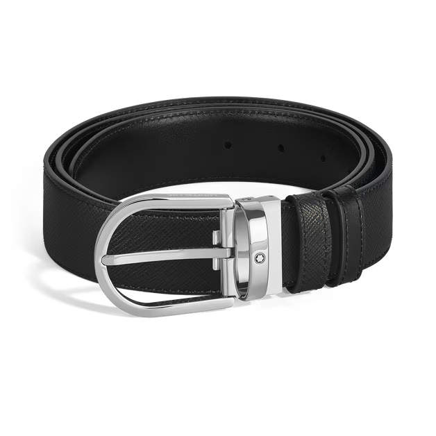 Montblanc Horseshoe 35 mm Reversible Belt in Sartorial Leather