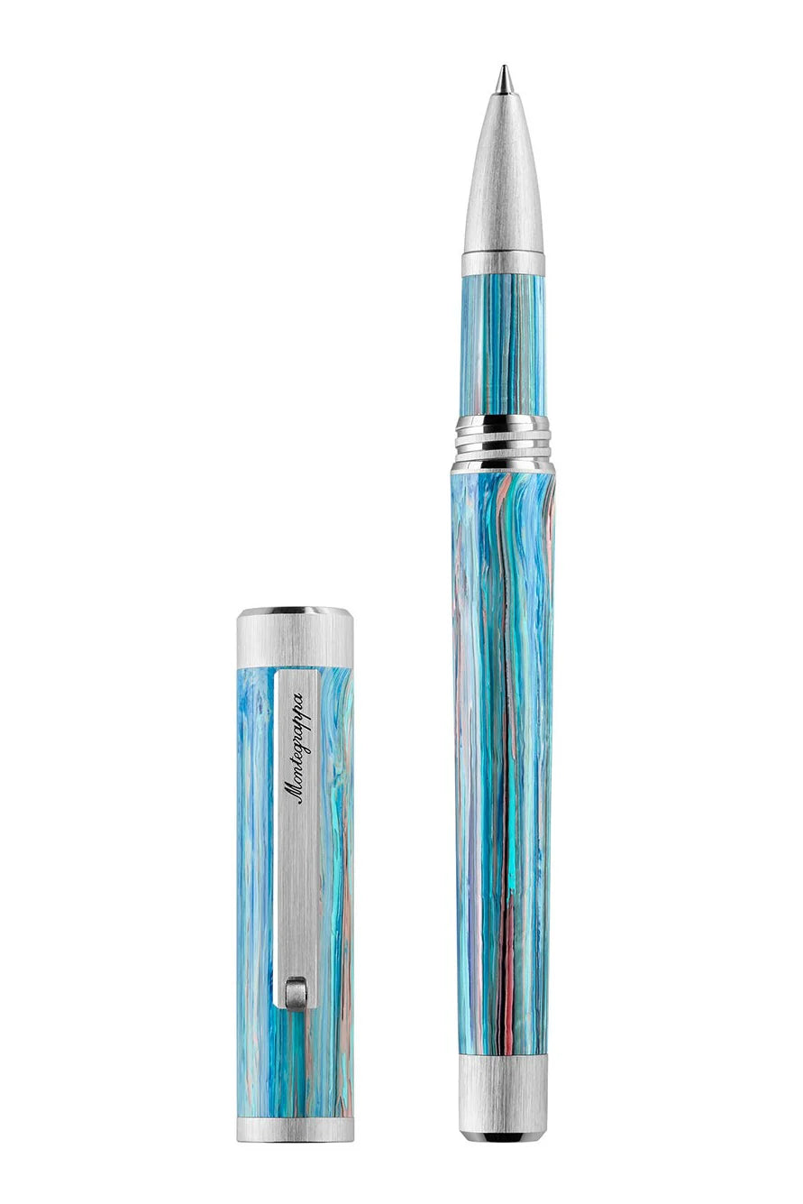Montegrappa Zero Zodiac Taurus Rollerball Pen, Palladium IP Steel
