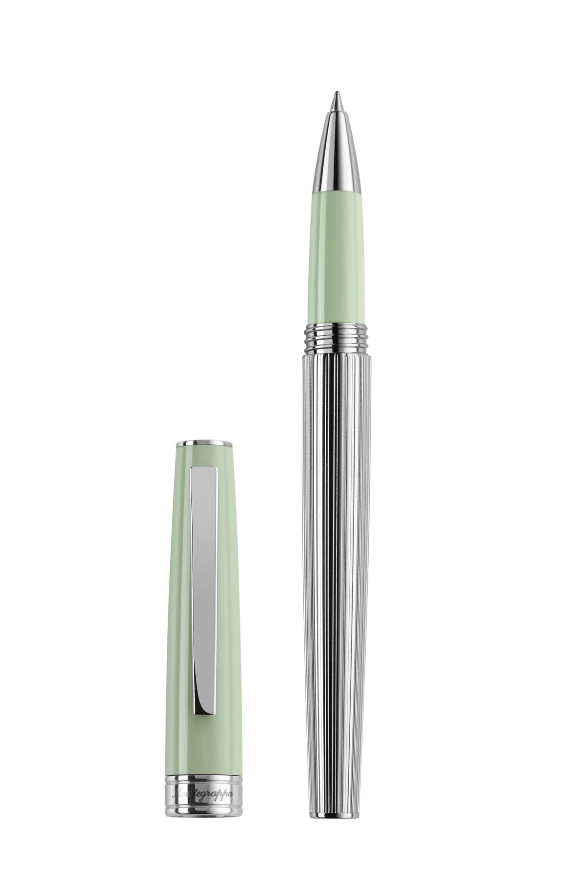 Montegrappa Armonia Duetto Rollerball Pen, Steel, Neo Mint