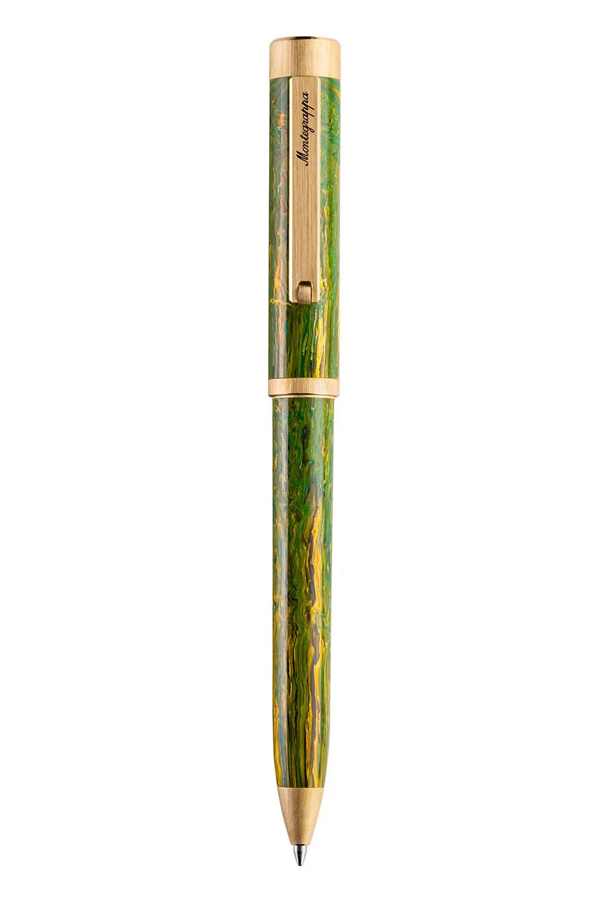 Montegrappa Zero Zodiac Gemini Ballpoint Pen, Yellow Gold IP Steel