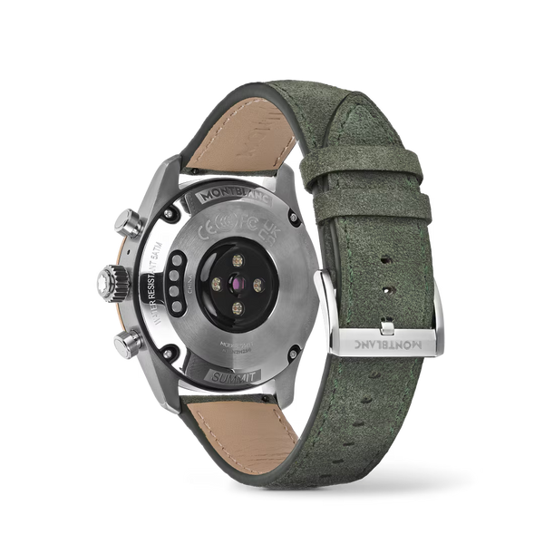ساعة مونت بلانك ساميت 3 الذكية بمينا تيتانيوم ثنائية اللون باللون الأخضر