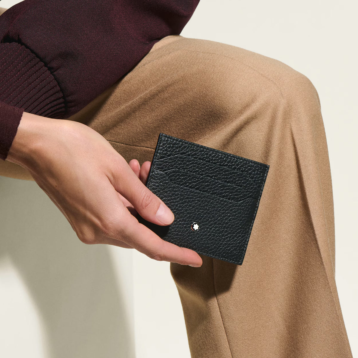 Montblanc Grain Card Holder 6cc Bk