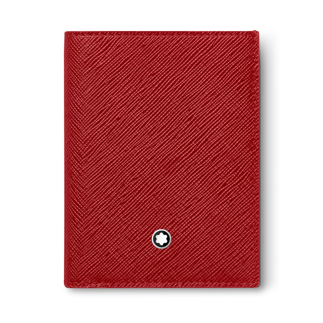 محفظة Montblanc Sartorial Mini 4cc باللون الأحمر