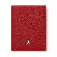 محفظة Montblanc Sartorial Mini 4cc باللون الأحمر