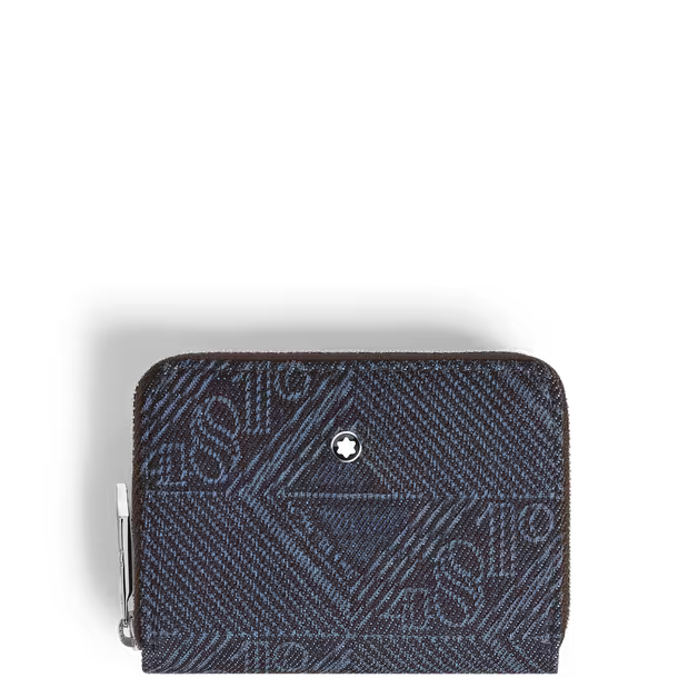 Montblanc 4810 denim wallet2cc zip mn Bl