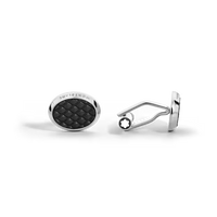 MONTBLANC Meisterstück Oval Cufflinks with Geometric Lacquer Inlay