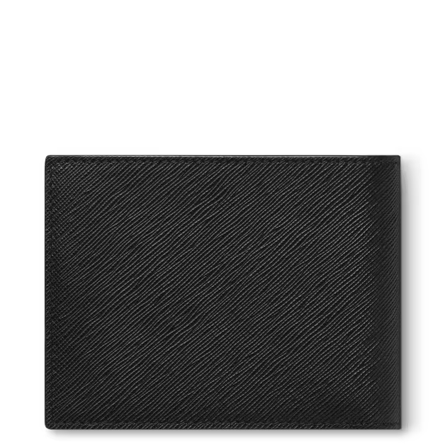 محفظة Montblanc Sartorial 6cc ذات جيبين للعرض باللون الأسود